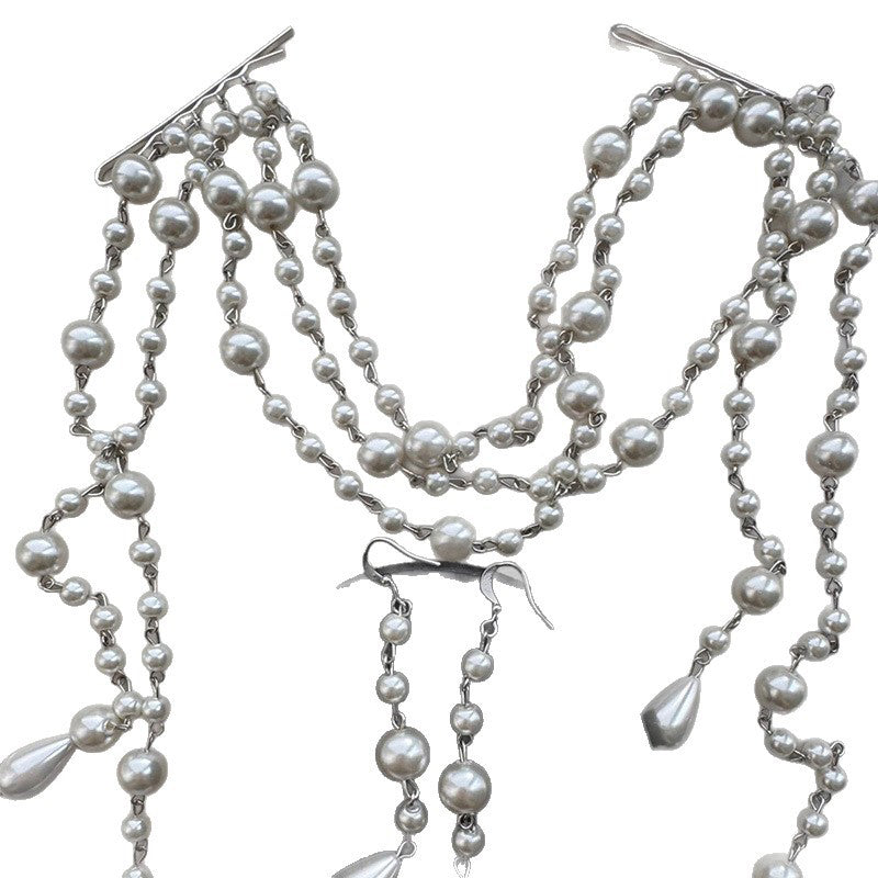 Stylish and Elegant Pearl Tassel Hair Accessories