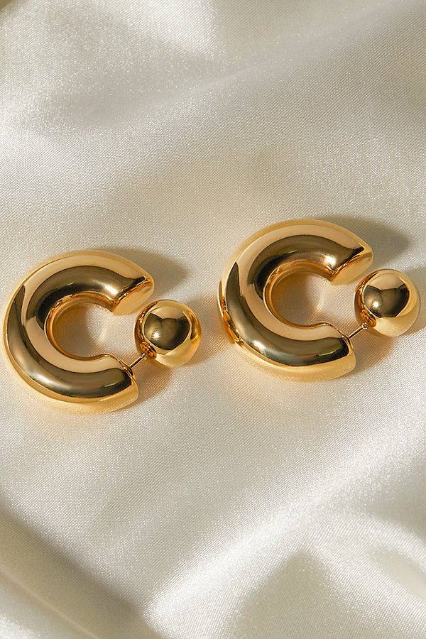 Fashionable C-shaped Niche Earrings
