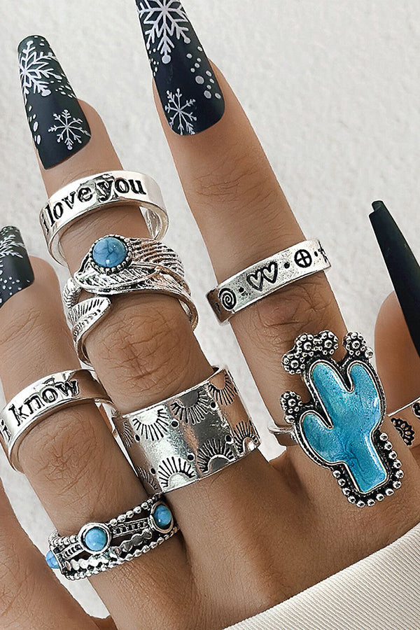 Bohemian Retro Turquoise Ring