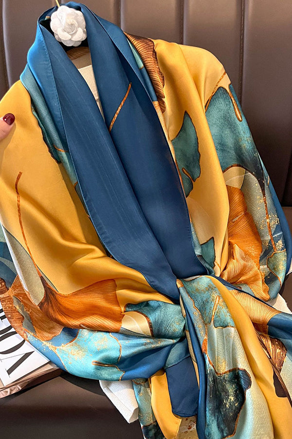 Elegant Imitation Silk Oversized Shawl Scarf