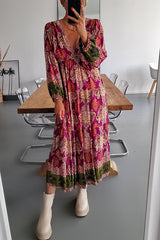 Romantic and Gorgeous Ethnic Printed A-line Midi Dress