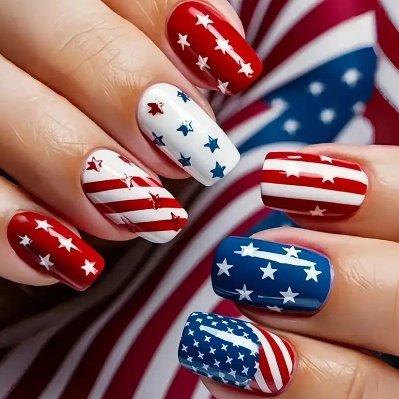 Independence Day Pattern Fashion Nail Art