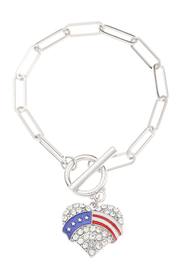 American Flag Independence Day Fashion Bracelet