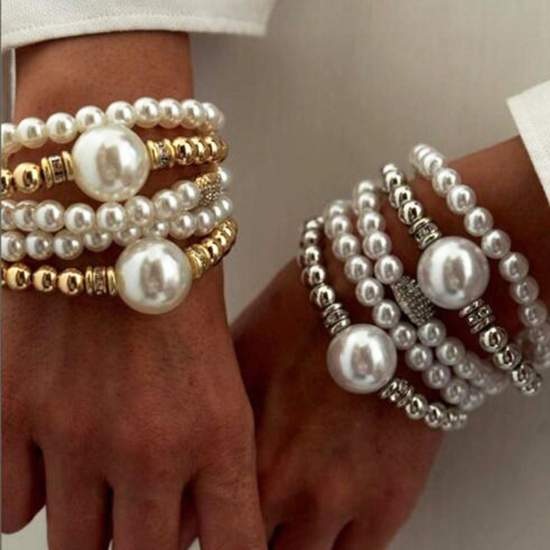 Fashionable Pearl Beaded Simple Versatile Bracelet