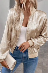 Stylish Loose-fitting Long-sleeved Zipper Casual Jacket