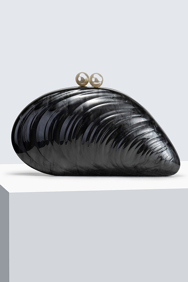 Elegant Shaped Shell Acrylic Evening Clutch