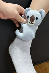 New Plush Knitted Animal Floor Socks