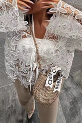 Fashionable Hollow Elegant Lace Flower Jacket