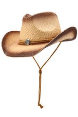 Vintage Western Cowboy Sun Protection Woven Straw Hat