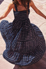 Gorgeous Printed Elastic Bust Holiday Dress