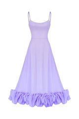 Midnight Girl Flounce Bustier Banquet Party Midi Dress