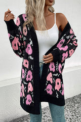 Floral Casual Women's Cardigan Sweater