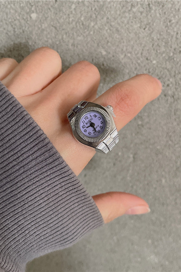 Fashion Creative Simple Mini Clock Ring