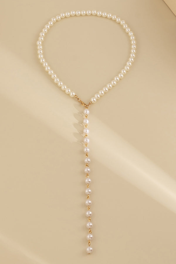 Vintage Beaded Chain Tassel Necklace