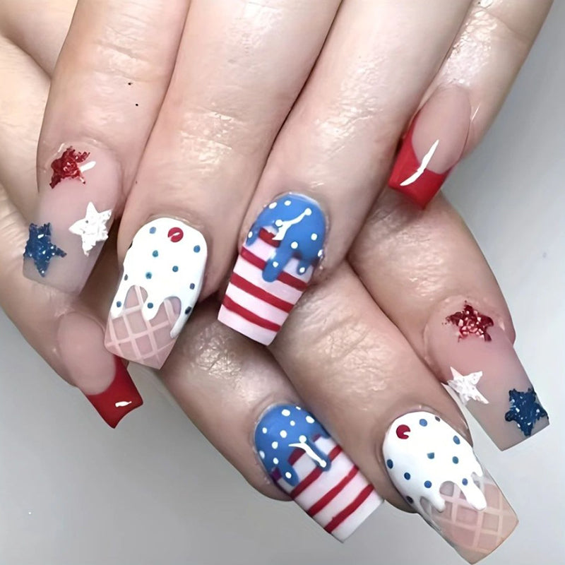 Independence Day Pattern Fashion Nail Art