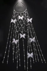 Elegant Butterfly Rhinestone Tassel Headband