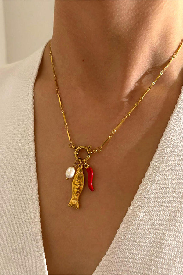 Fashion Koi Freshwater Pearl Necklace