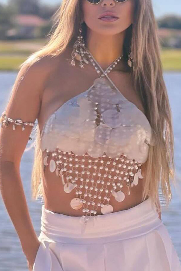 Sexy Sequin Beaded Vest Body Chain