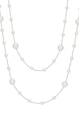 Vintage Pearl Beaded Stackable Elegant Necklace