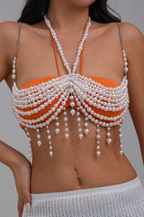 Fashion Holiday Beach Multi-layer Pearl Tassel Body Chain