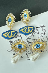 Fashionable Evil Eye Diamond Earrings