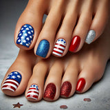 Independence Day Pattern Fashion Nail Art