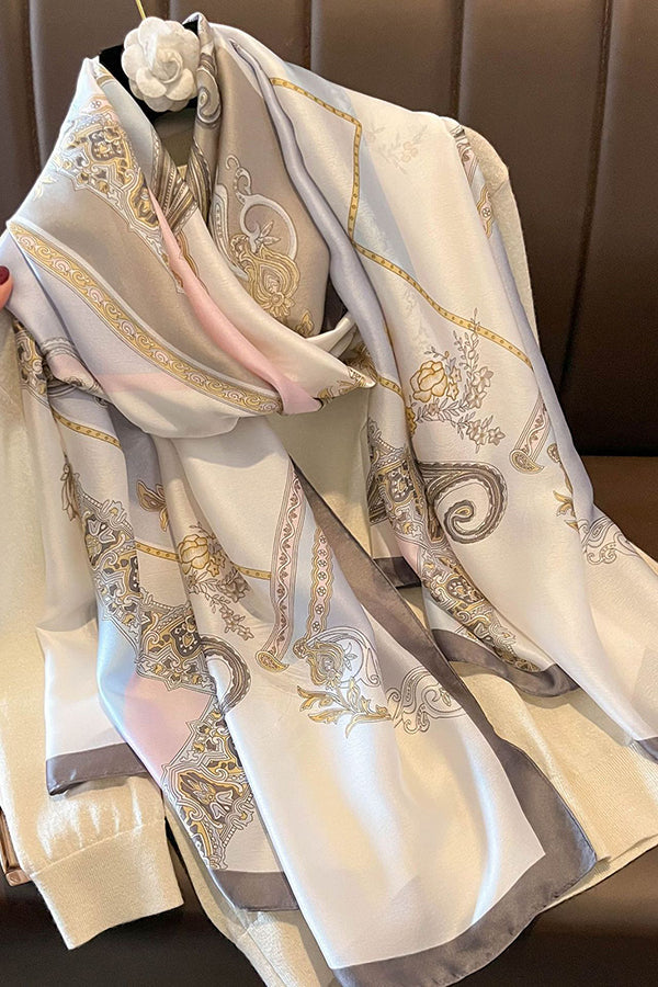 Elegant Imitation Silk Oversized Shawl Scarf