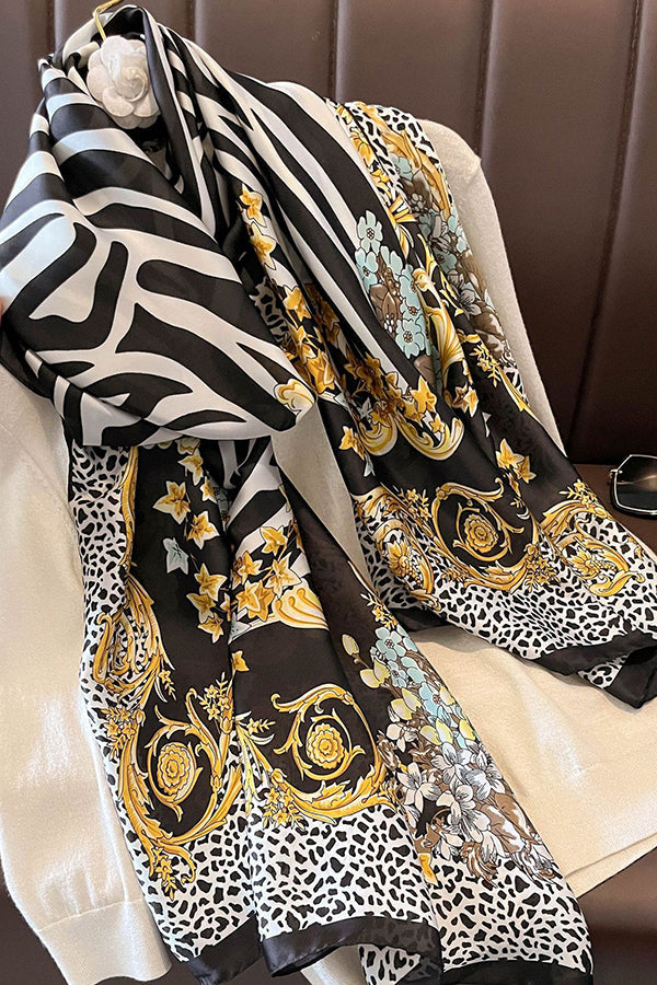 Elegant Imitation Silk Oversized Shawl Scarf