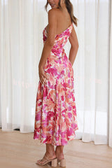 Buy Myself Flowers Floral One Shoulder Midi Dress