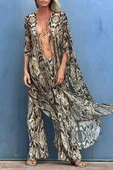 Vacation Print Lace-up Lounge Pants