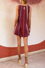 Unique Printed Round Neck Sleeveless Casual Loose Mini Dress