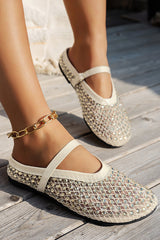 Fashionable Rhinestone Elegant French Buckle Sandals