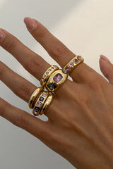 Fashionable Hollow Diamond Irregular Retro Ring