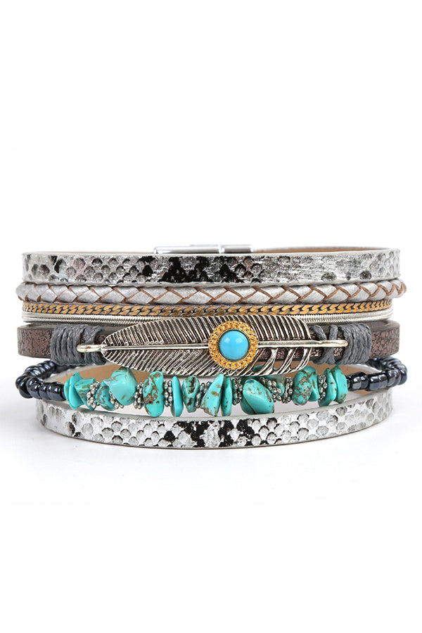 Bohemian Vintage Gravel Braided Bracelet