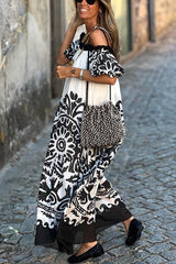 One-shoulder loose holiday beach dress