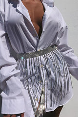 Fashionable Tassel Rhinestone Chain Waist Necklace