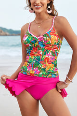 Unique Printed Sling Two-Piece Stretch Bikini Swimsuit