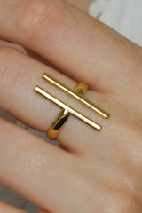 Fashion Stainless Steel Simple Line Ring