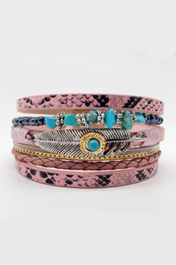 Bohemian Vintage Gravel Braided Bracelet