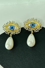 Fashionable Evil Eye Diamond Earrings