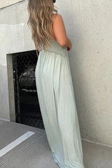 Slit Casual Simple Loose Maxi Dress