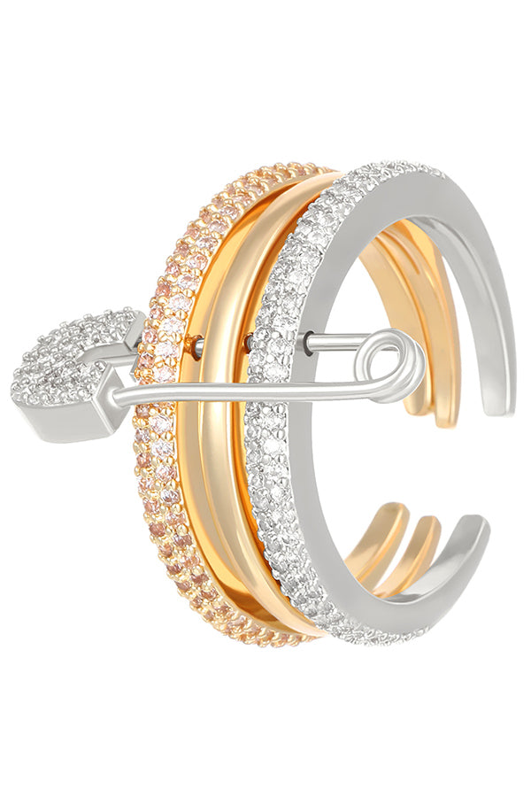 Fashionable Three-color Ring with Detachable Needle Ring