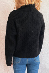 Halloween Pumpkin Knitted Turtleneck Casual Loose Sweater