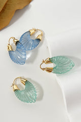 Fashion Candy-colored Glass-feel Striped Small Wing Earrings