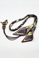 Fashionable Hand-woven Silk Scarf Wax Rope Beaded Belt
