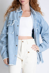 Anti War Graphic Button Pocket Long Sleeve Coat