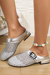 Fashionable Hollow Half-slip Sandals