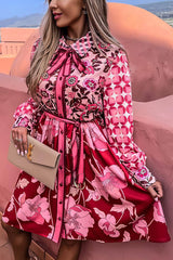 Beyond Chic Gorgeous Flowers Shirt Dress