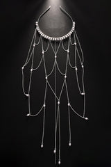 Fashionable Mesh Pearl Tassel Headband