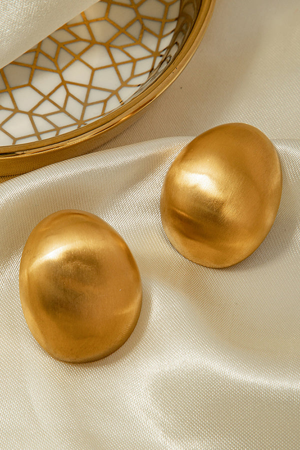 Fashion Frosted Oval Simple Earrings